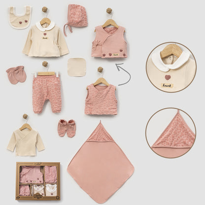 Corredino Neonatoa 10 Pezzi con Cuoricini Jacquard