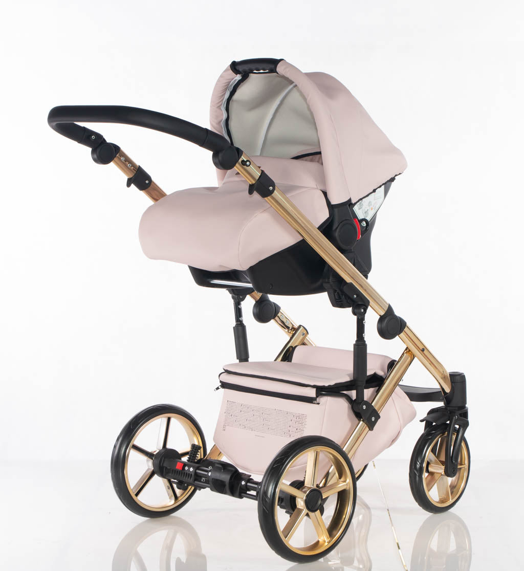 Cubic - Rosa chiaro - Oro - 3in1 - Passeggino Trio