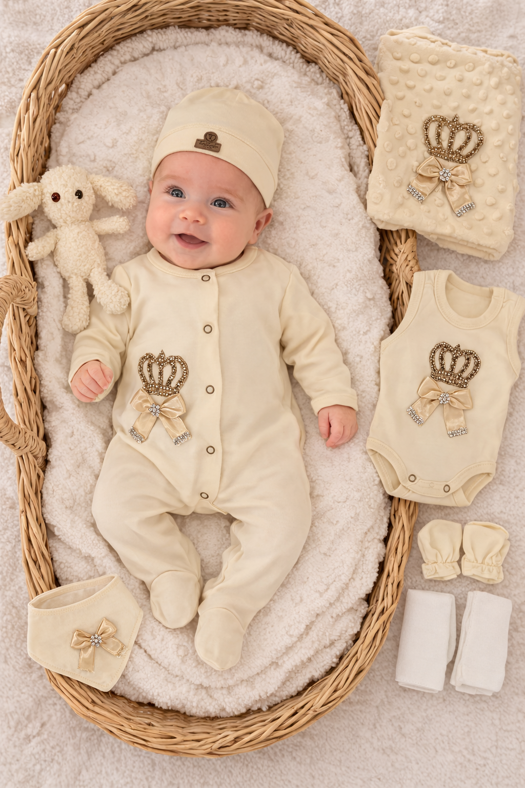 Set Nascita Lusso per Neonato – Completo 10 Pezzi