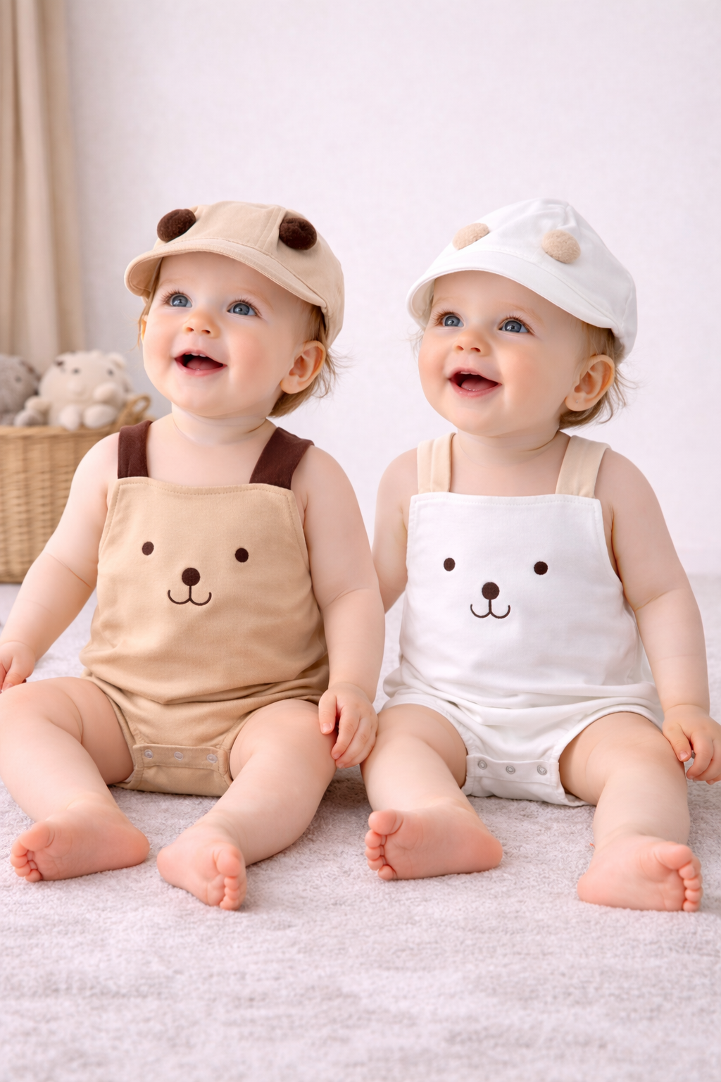 Pagliaccetto unisex a Tema Orsetto con Cappellino Coordinato