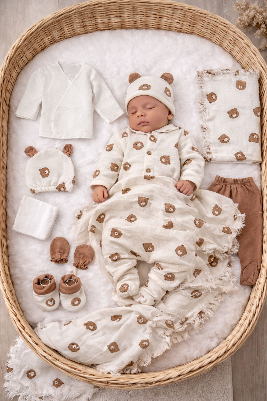 Set 10 Pezzi Orsetto corredino 100% cotone