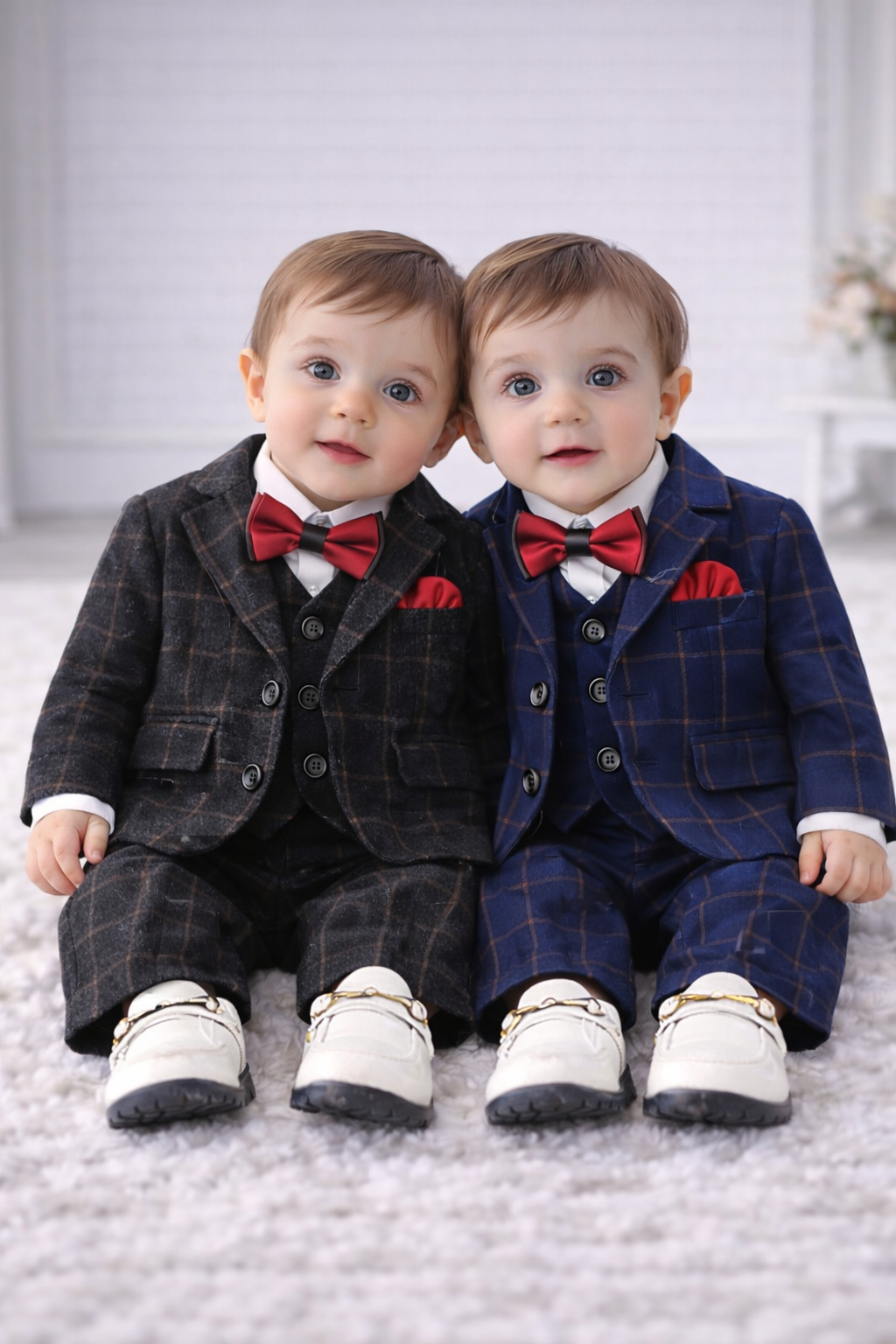 Completo Elegante Bimbo Quadri Autunno/Inverno