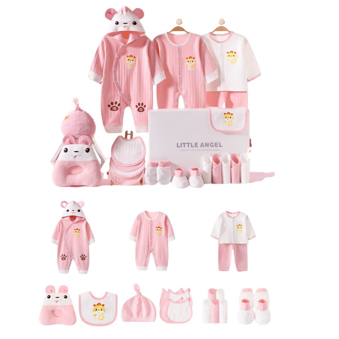 Set Neonato 20 Pezzi “Little Angel” – Tutto per la Nascita ROSA