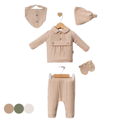 Set 5pz unisex 100% in Mussola 0-3 mesi ESAURITO