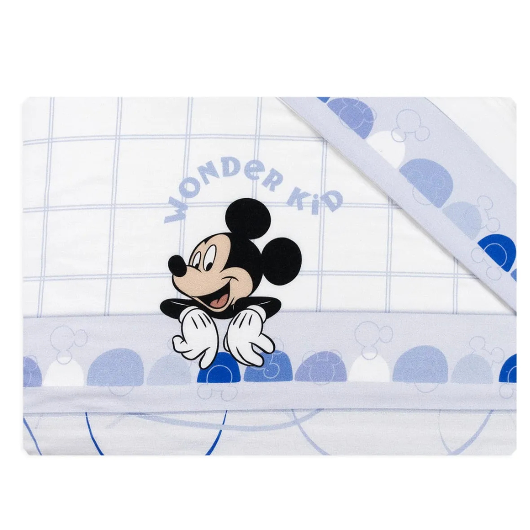 Sábana para cuna de bebé de 3 piezas de Mickey Mouse.