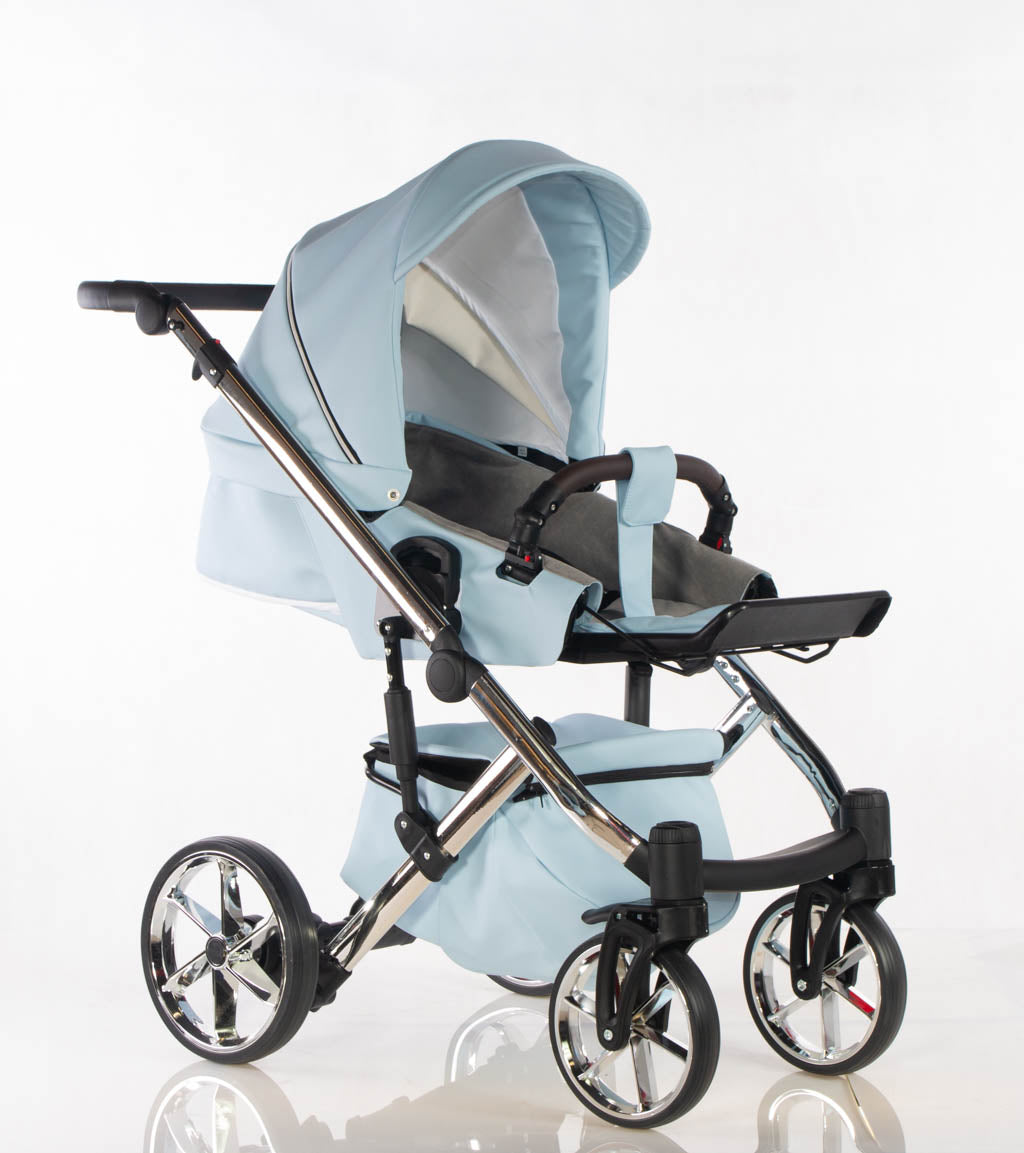 Cubic - col. Blu + Argento - 3in1 - Passeggino Trio