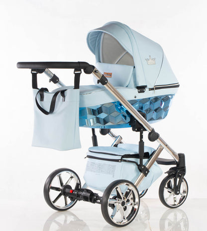 Cubic - col. Blu + Argento - 3in1 - Passeggino Trio