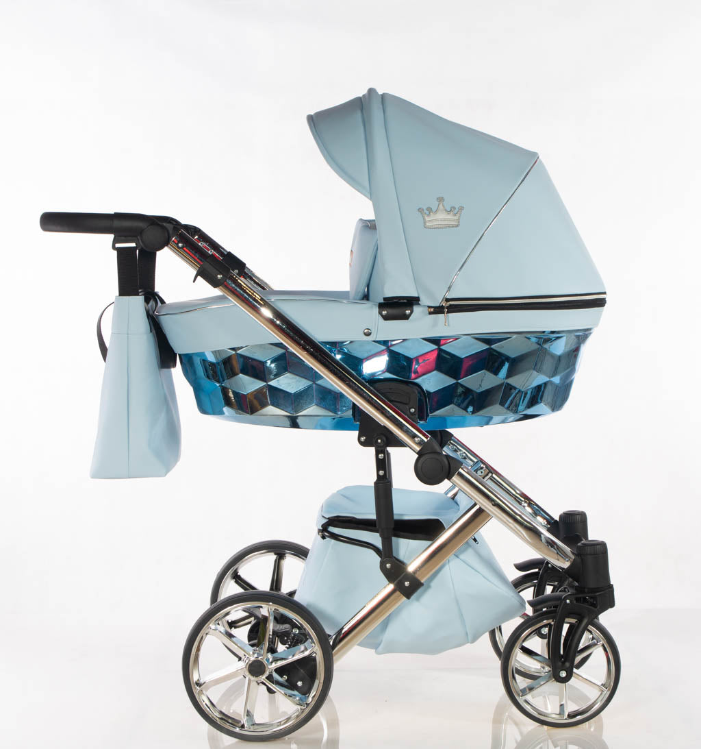 Cubic - col. Blu + Argento - 3in1 - Passeggino Trio