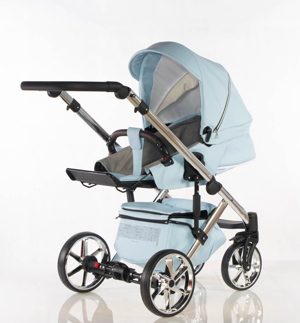 Cubic - col. Blu + Argento - 3in1 - Passeggino Trio