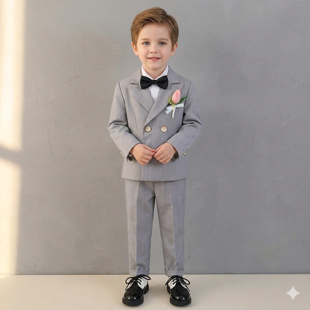 Elegante Completo da Cerimonia per Bambino grigio