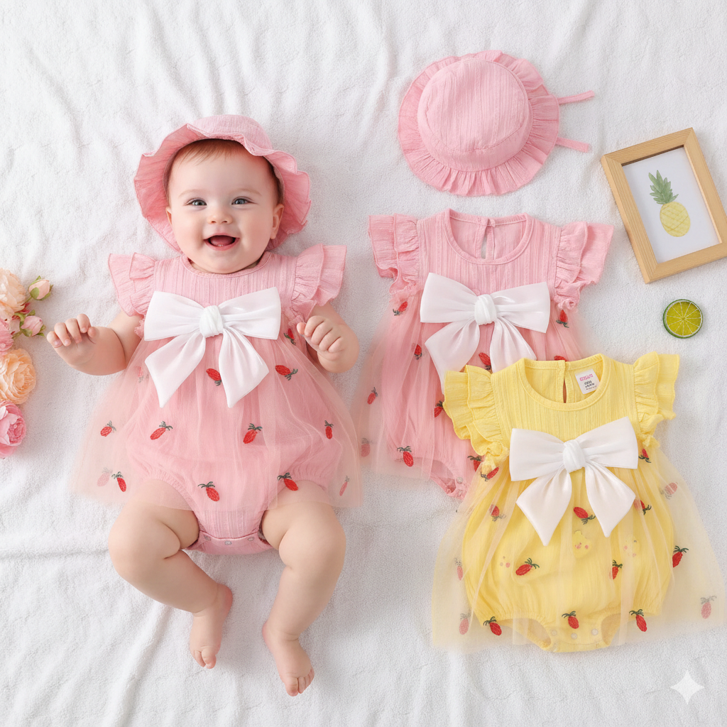 Completino Estivo Neonata "Sweet Pineapple"