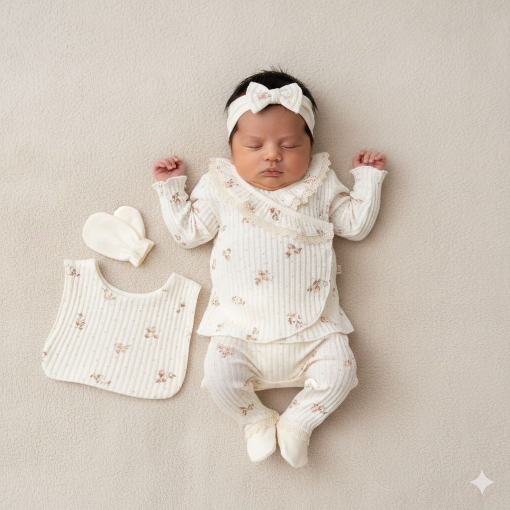 Completo Neonata Coordinato – Set Prima Nascita 100% cotone