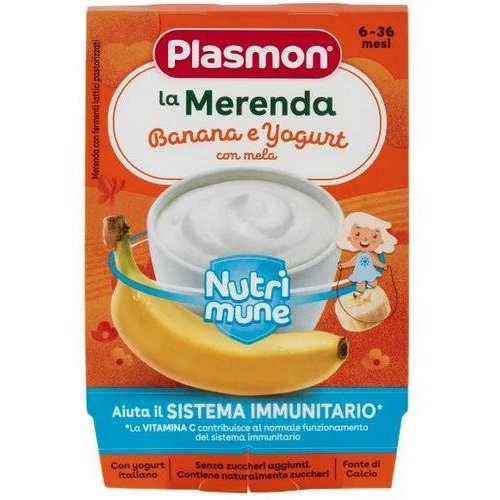 Merenda Plasmon Banana yogurt 2x120gr - Baby Shop Store