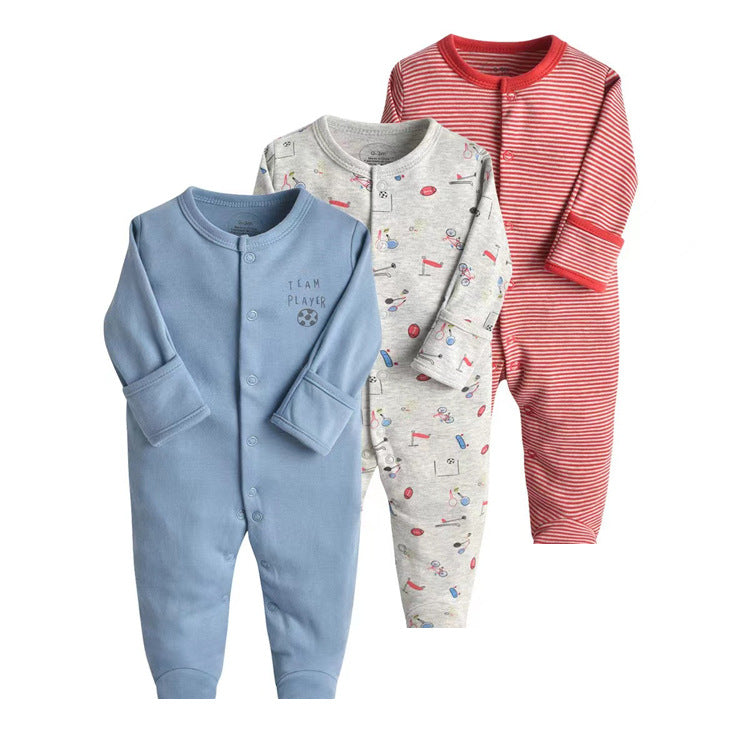 Set 3 Tutine Neonato/ bimbo in Cotone  Team Player, Sport & Righe Rosse