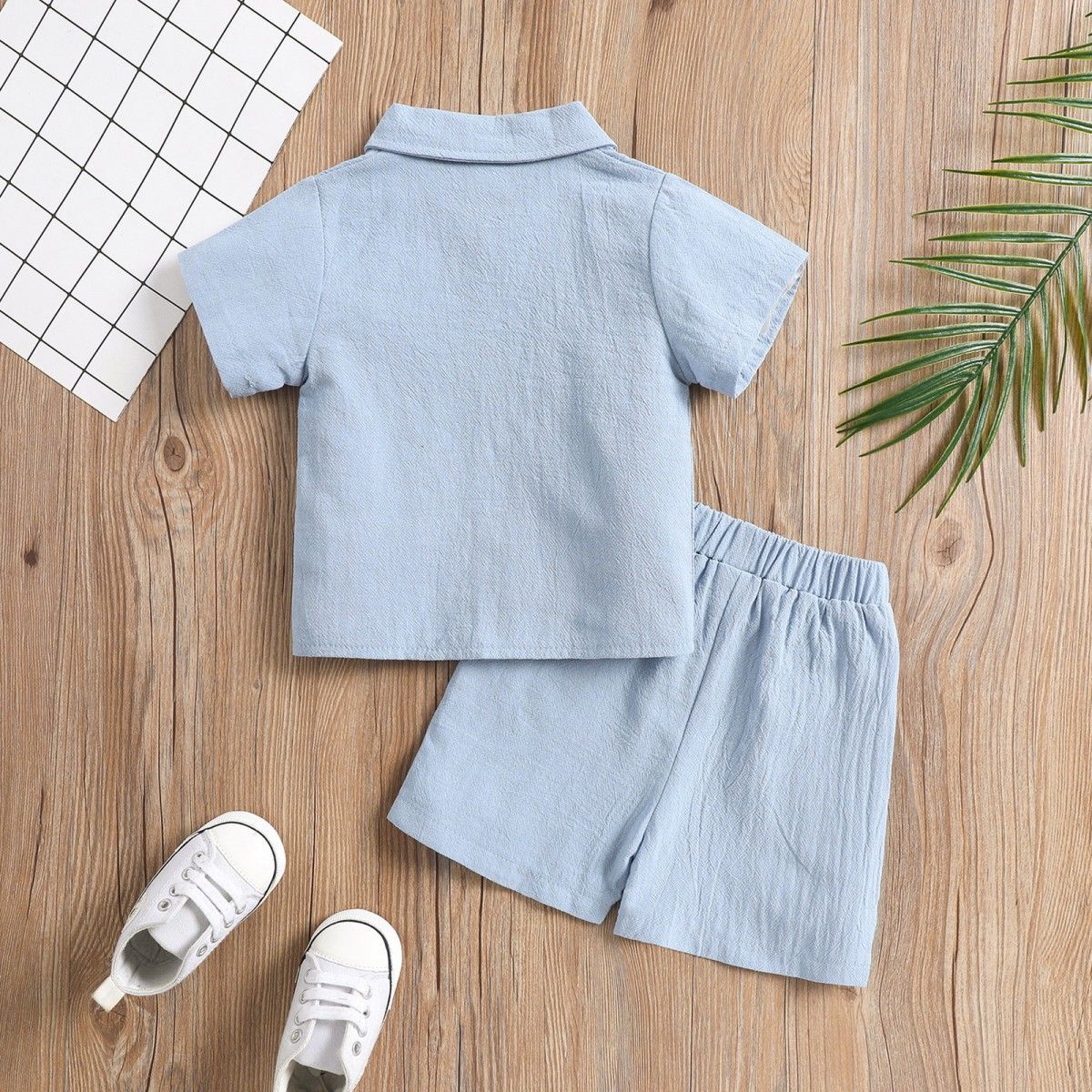 Set Estivo Bambini in Cotone Traspirante - Completo Camicia e Pantaloncini