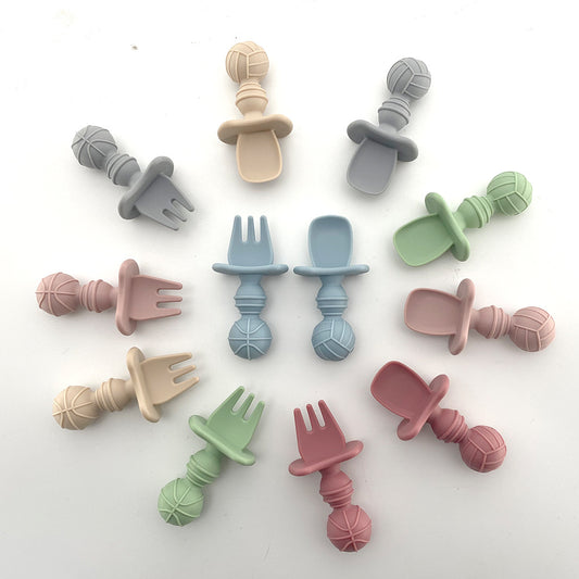 Set Posate in Silicone per Bambini 6m+