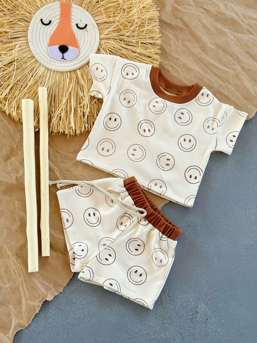 Completo Estivo Baby Cotone Bimbo Neonato 2pz Set