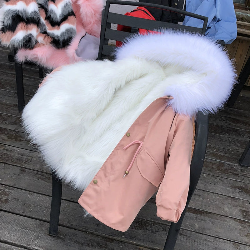 Parka Invernale Bimba/Bimbo con Pelliccia Sintetica – Super Caldo e Morbidissimo