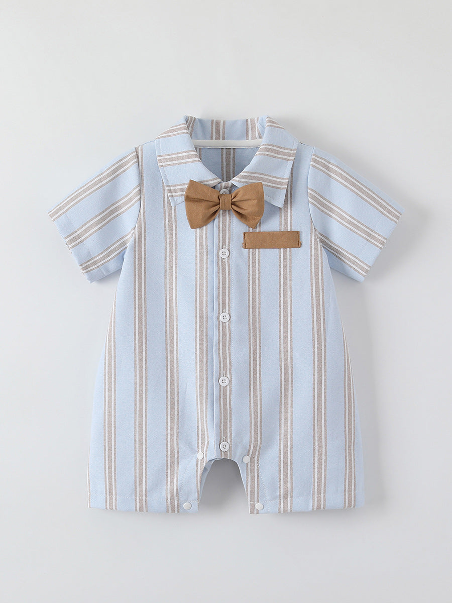 Elegante Pagliaccetto Estivo per Neonato con Papillon