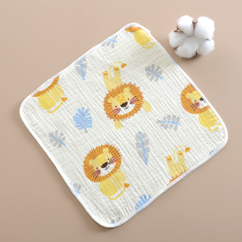 6 Mussoline in puro cotone-Leone e Foglioline