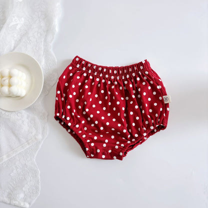 Coordinato estivo bambina   Blusa ricamata con culotte a pois
