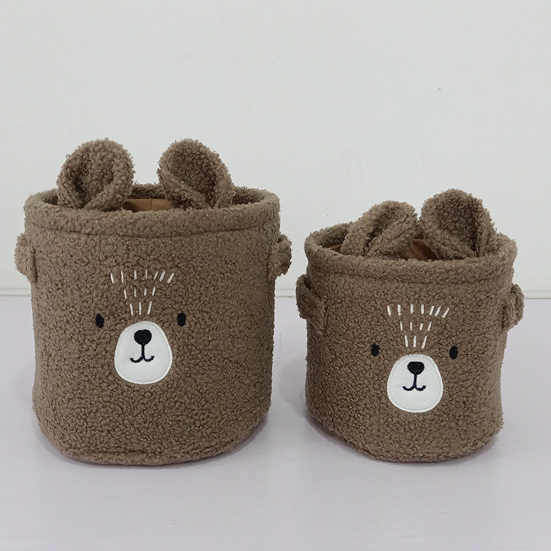 Cestini Portaoggetti Morbidi per Cameretta – Modello Leone e Orso