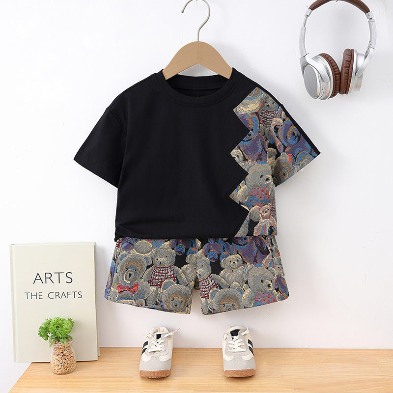 Completo 2pz bimbo estivo con orsetti