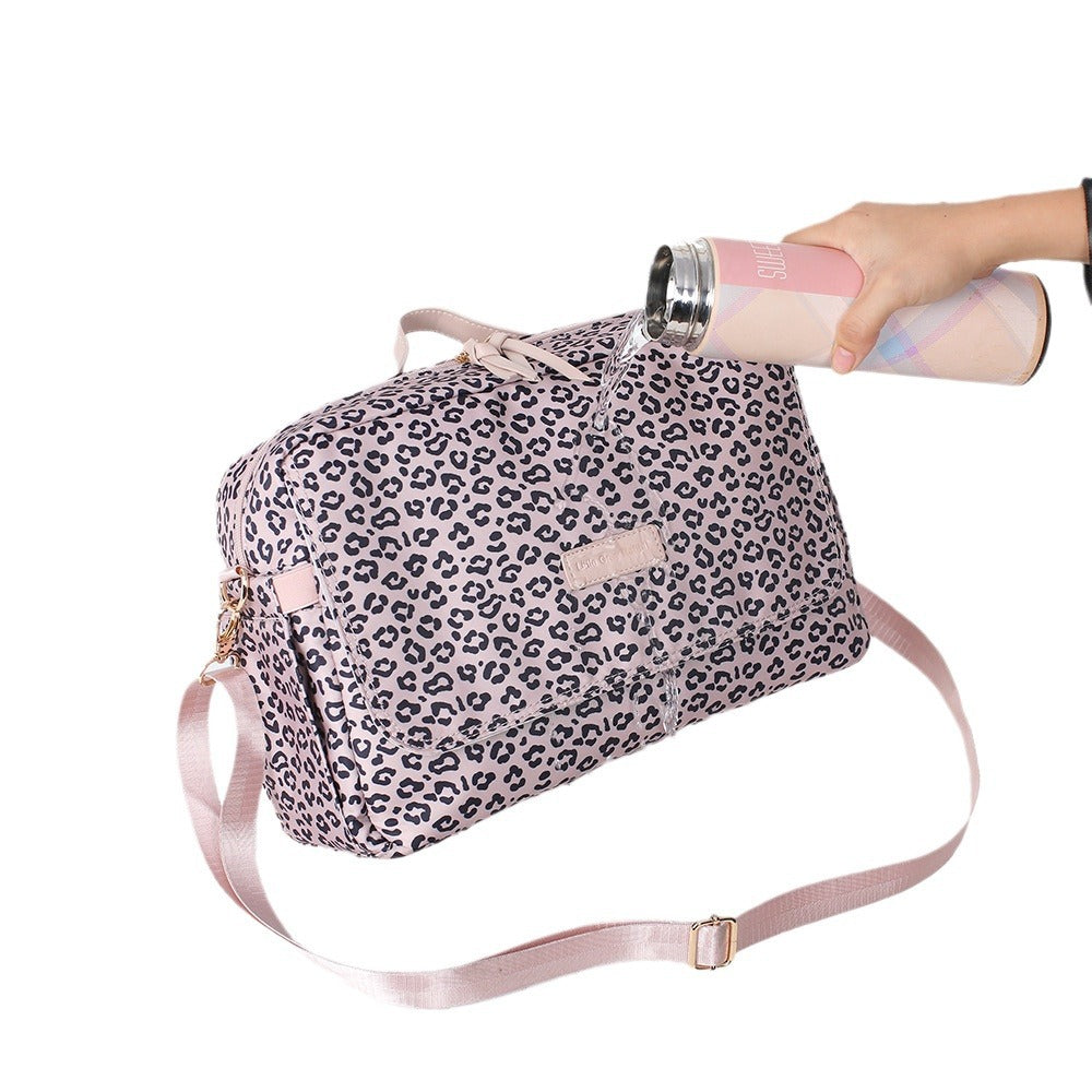 Borsa  Mamma Leopardata – Impermeabile, Grande Capienza con Tracolla e Attacchi Passeggino