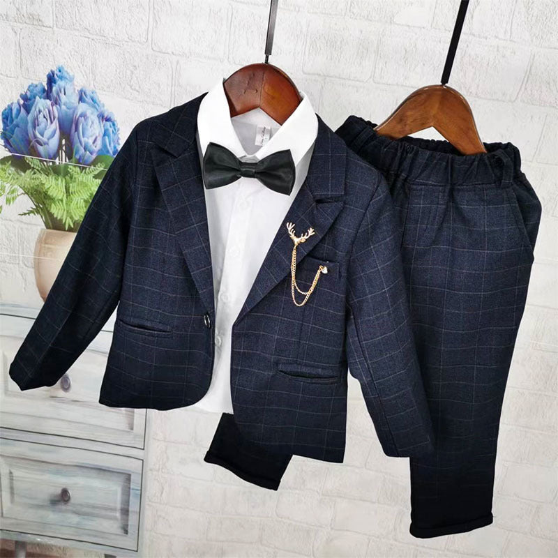 Completo Elegante Bambino 3 Pezzi Nero con Giacca e Papillon – Look Cerimonia