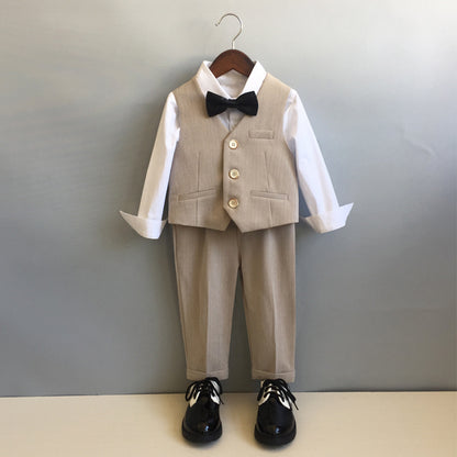 Elegante Completo da Cerimonia per Bambino beige