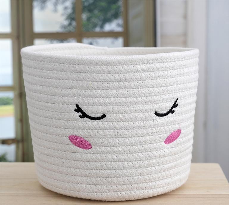 Cestino portaoggetti in cotone intrecciato