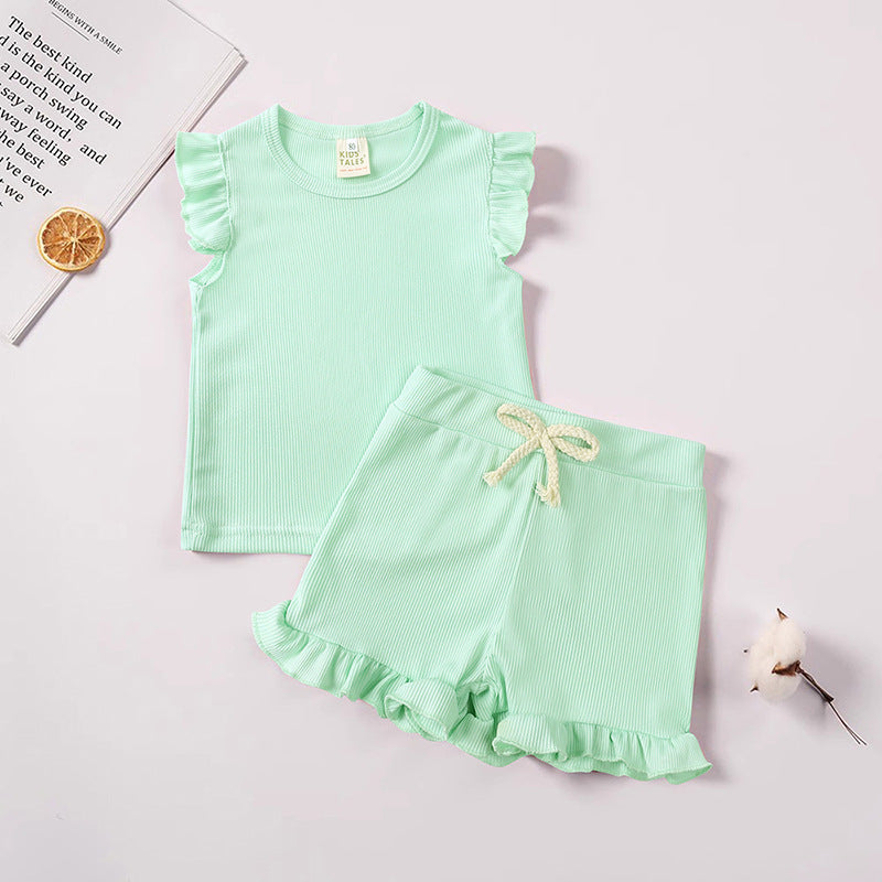 Completo Estivo Bimba  Canotta e Shorts con Volant