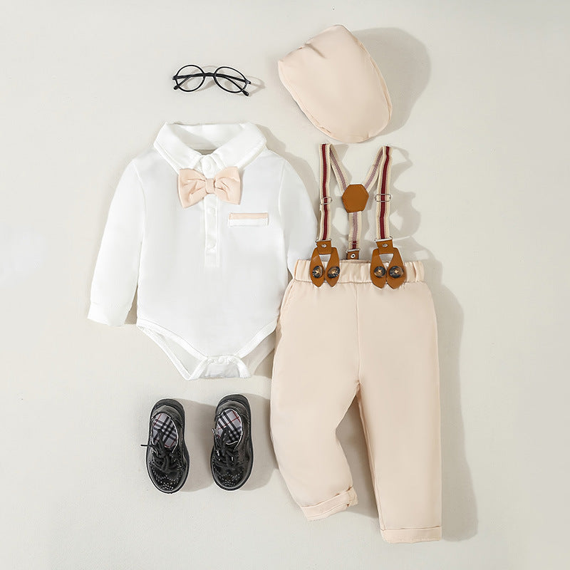 Completo Estivo Elegante Neonato 4 Pezzi