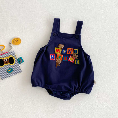 agliaccetto Estivo Neonato “MINI HAUKE” – Blu Navy con Orsetti