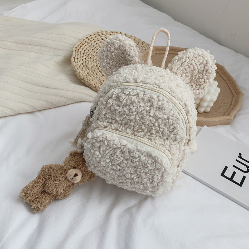 Zainetto Teddy con Orecchie Bunny e Peluche Portachiavi