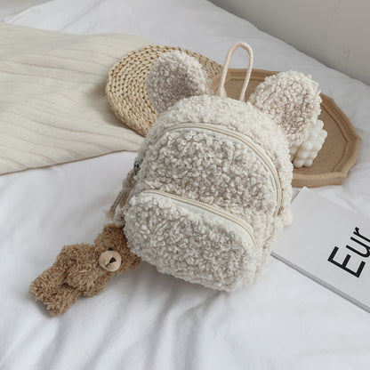 Zainetto Teddy con Orecchie Bunny e Peluche Portachiavi