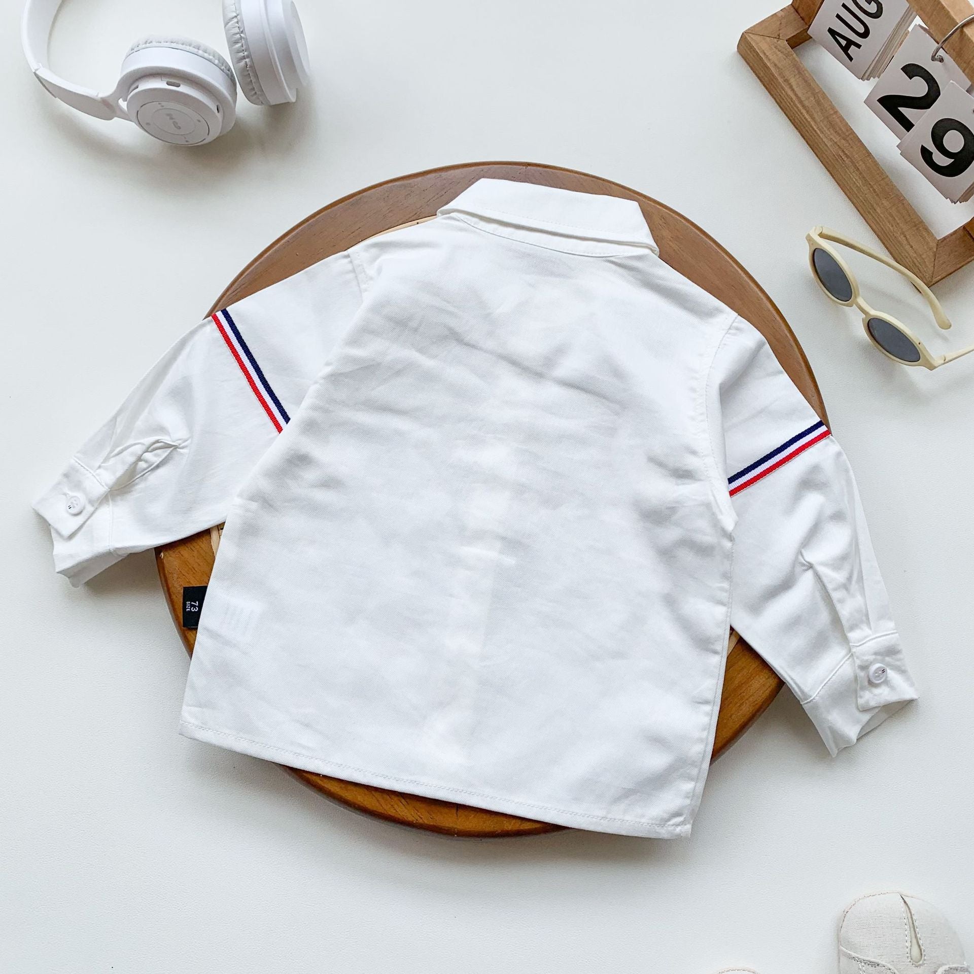 Camicia Bianca  Navy per Bimbo