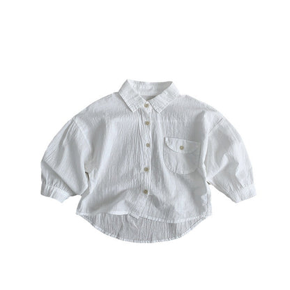 Camicia Oversize in Lino per Bambini - Look Estivo Minimalista