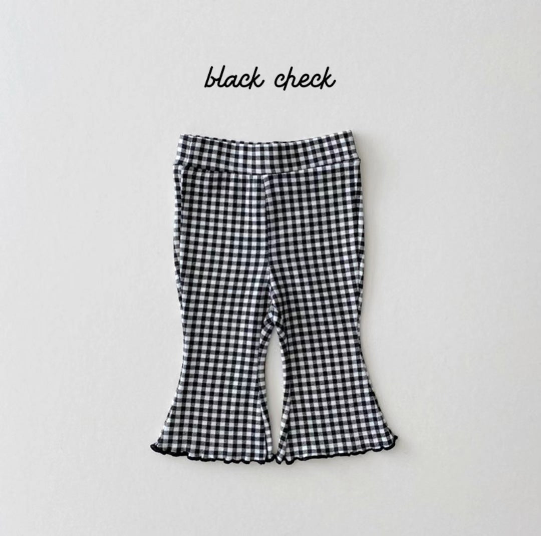 Leggings Bambina a Zampa con Orlo Arricciato