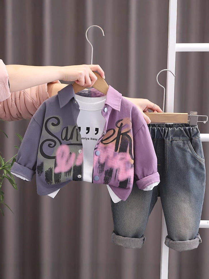 Completo Casual Bambino - Giacca Colorata e Jeans