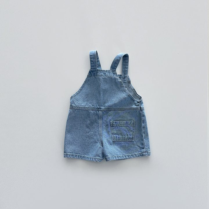 Dettaglio Salopette in Denim Corto per Bambini
