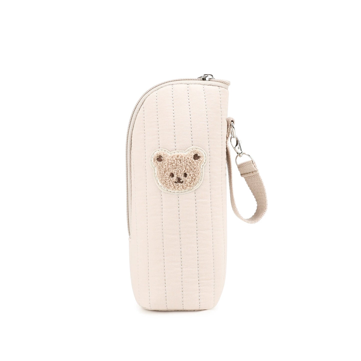 Portabiberon Termico Isolante in Cotone con Orsetto – Mantiene Caldo/Freddo