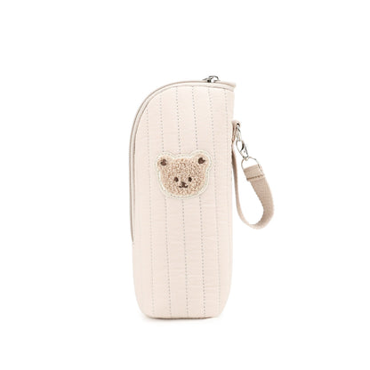 Portabiberon Termico Isolante in Cotone con Orsetto – Mantiene Caldo/Freddo