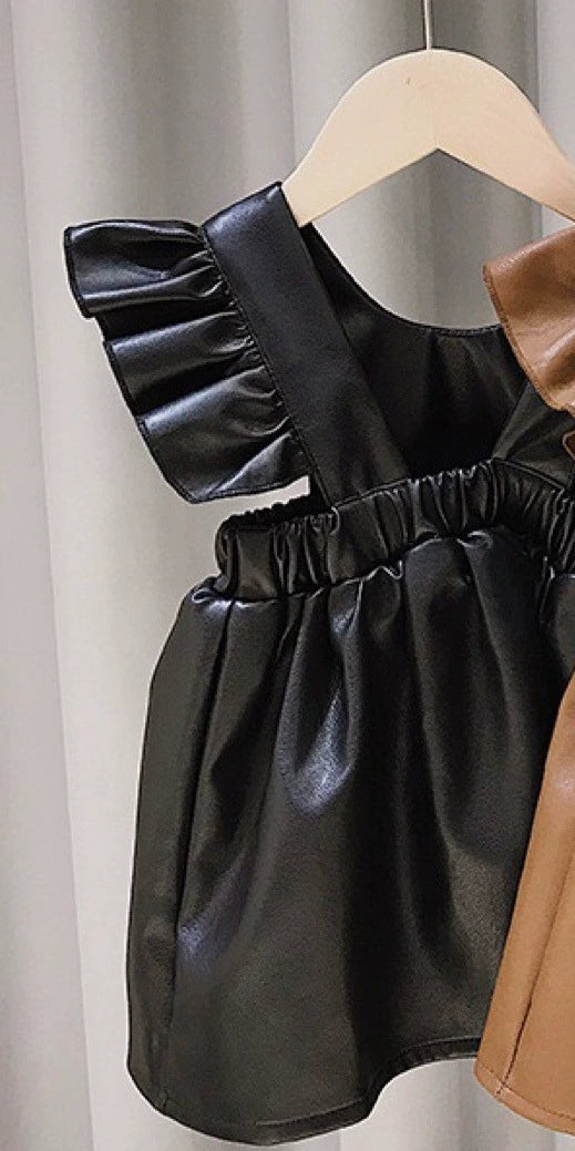 Abitino ecopelle volant – Nero / Caramello Autunno/ Inverno