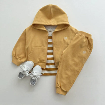 Tuta Bimbo 3 Pezzi con Cappuccio – Blu Navy Street Style