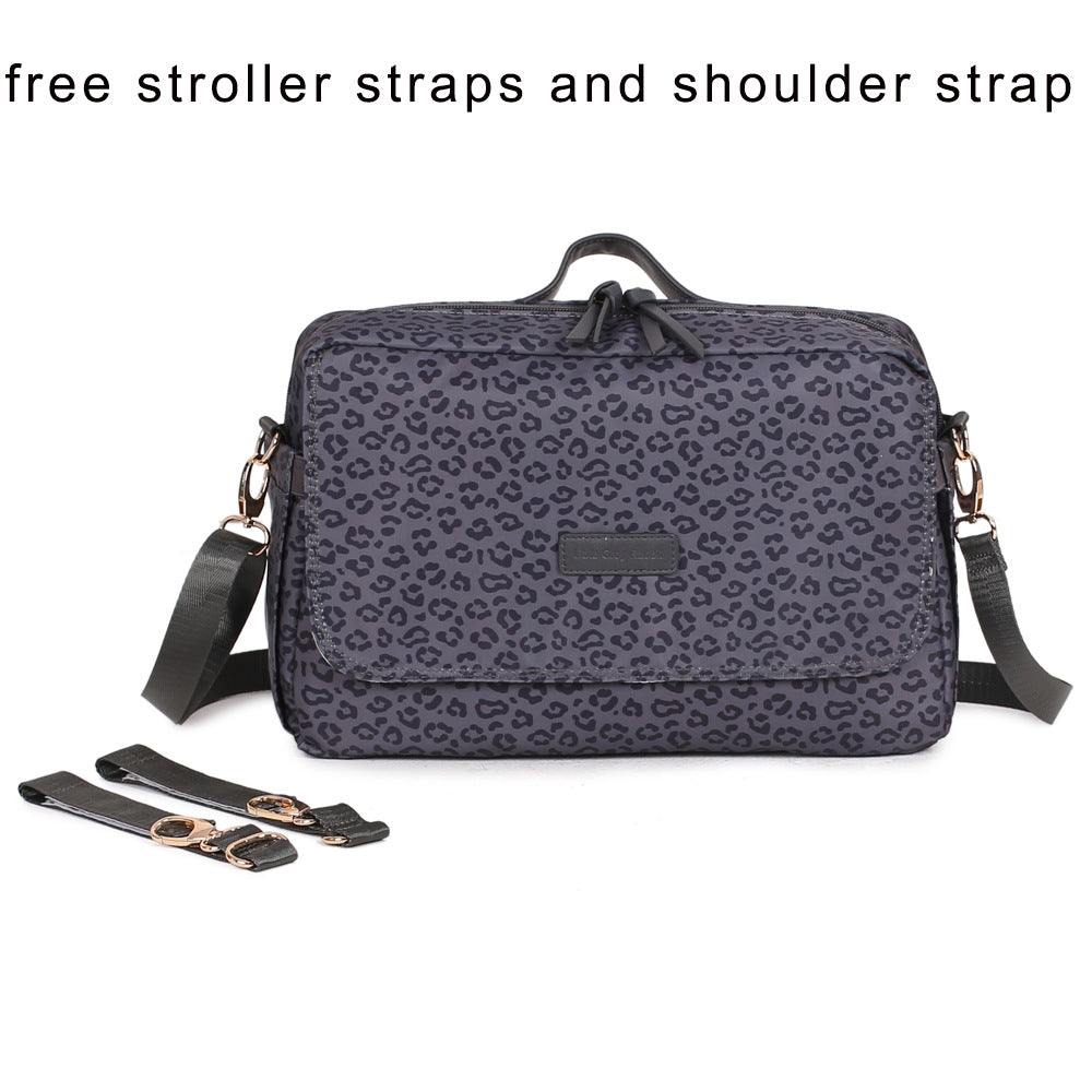 Borsa  Mamma Leopardata – Impermeabile, Grande Capienza con Tracolla e Attacchi Passeggino