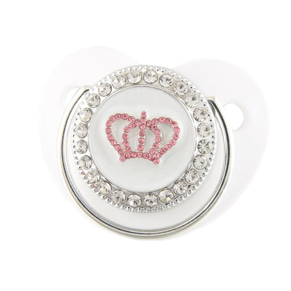 Ciuccio 6-12 mesi Corona Luxury Rosa in Cristalli