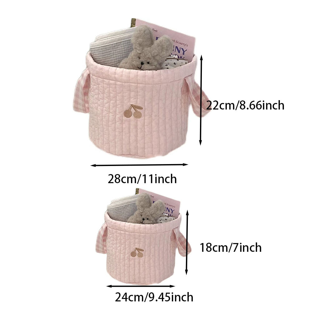 Cestini portaoggetti trapuntati per cameretta – Vari colori e fantasie