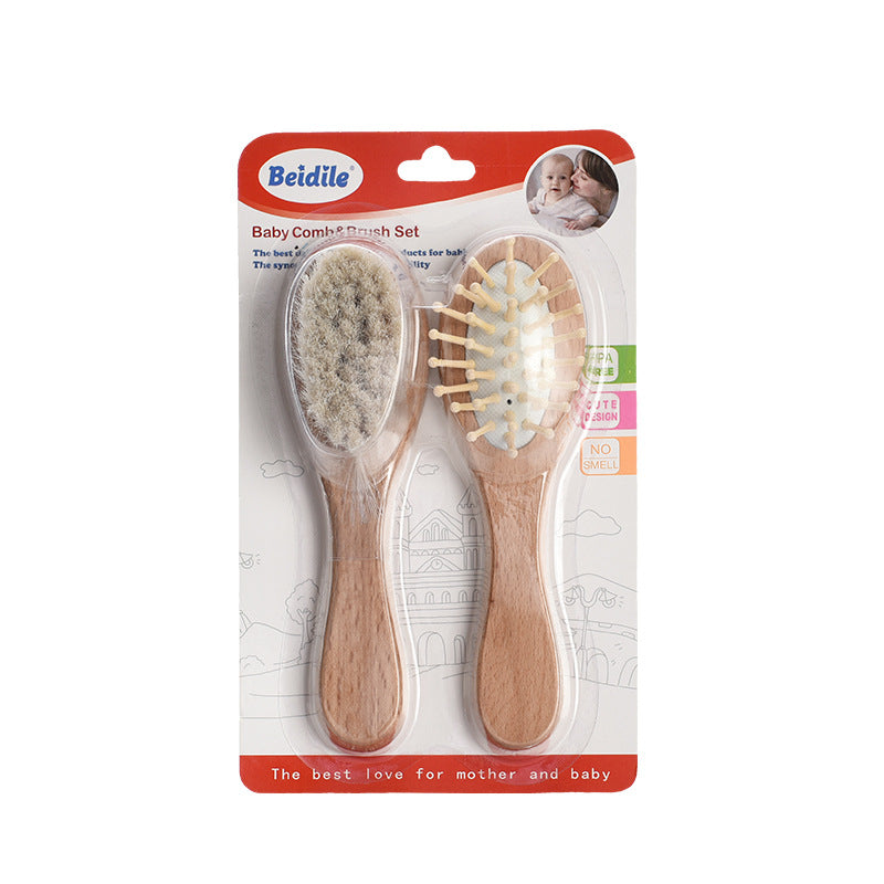 Set Spazzole in Legno per Neonati (2 pezzi)