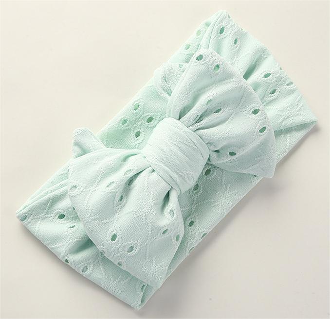 Fascia Neonato con Maxi Fiocco Ricamato – Morbido Cotone Elasticizzato 🎀